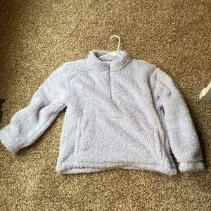 periwinkle half zip sherpa